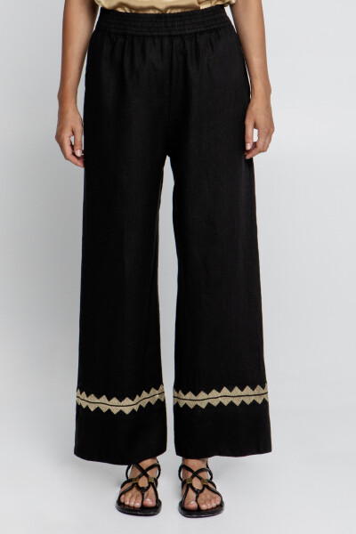 PANTALÓN FEATHER CHEVRON Negro