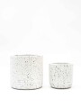 SET 2 MACETAS TERRAZO BLANCO
