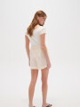 Short Pollera Trael Crudo / Natural