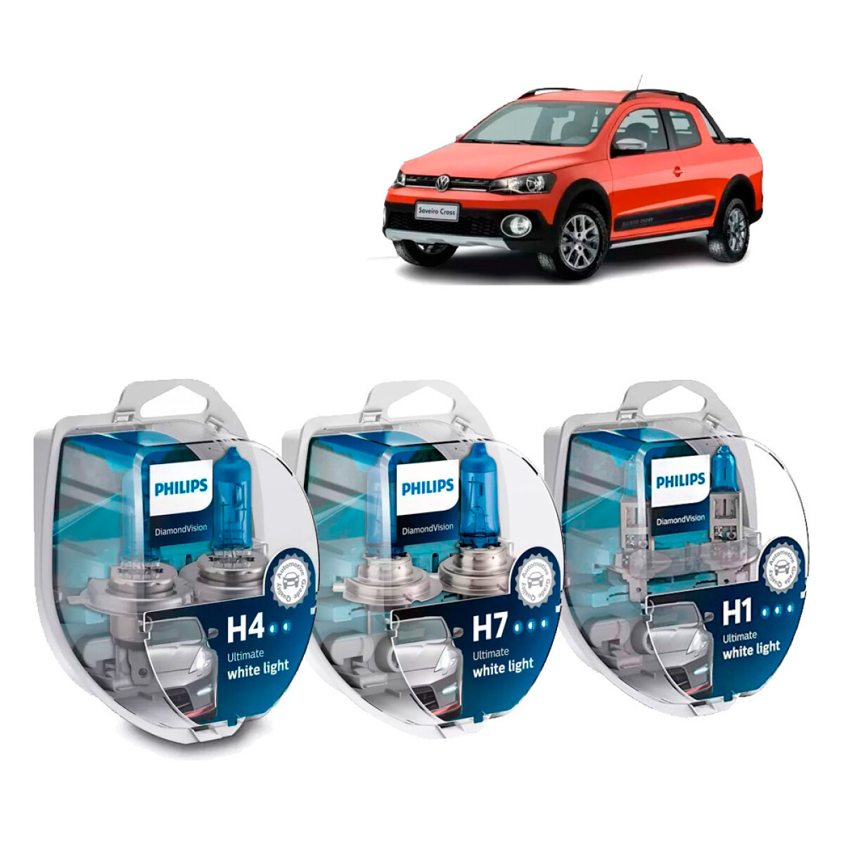 LAMPARA COMBO PACK gol Trendline Saveiro CROSS G6 con camineros 