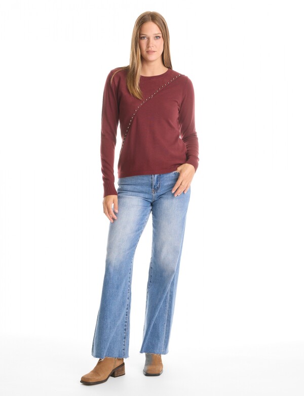 Buzo Combinado Suede BORDEAUX