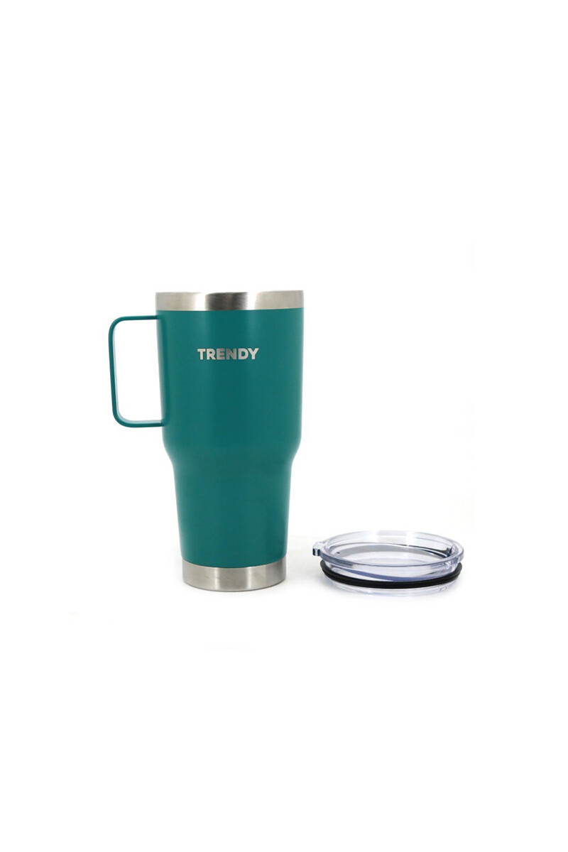Vaso térmico doble capa de acero 900ML Verde