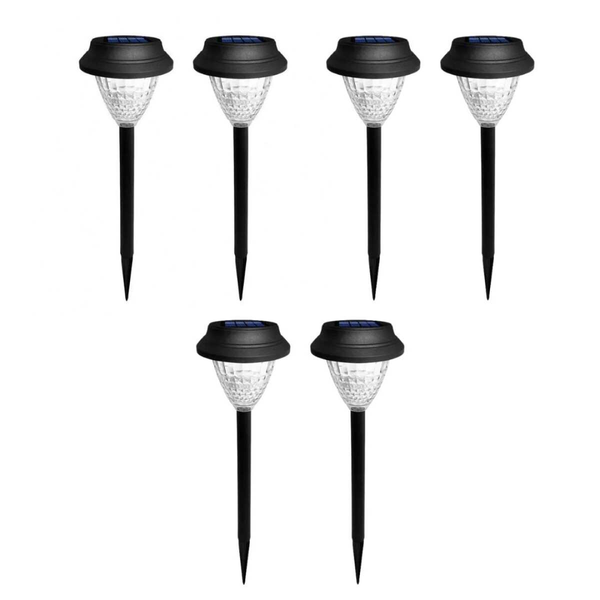 Lampara Exterior Solar Foco Farol Jardin Patio X6 Unid 