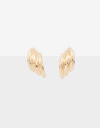 Aros Colgantes Cortos Metal Aros Colgantes Chunky Torzados - Dorado