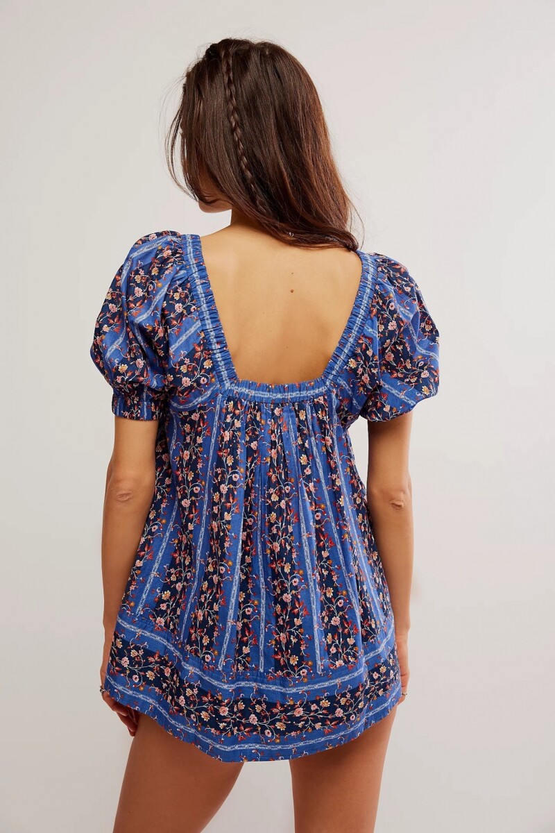 BLOUSA VINTAGE LOVER Azul
