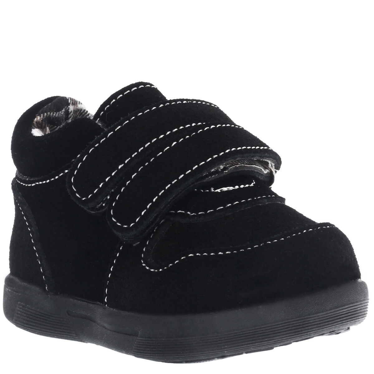Zapato TEO con doble velcro Croco Kids - Black 