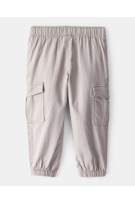 Pantalón cargo de algodón, gris Sin color