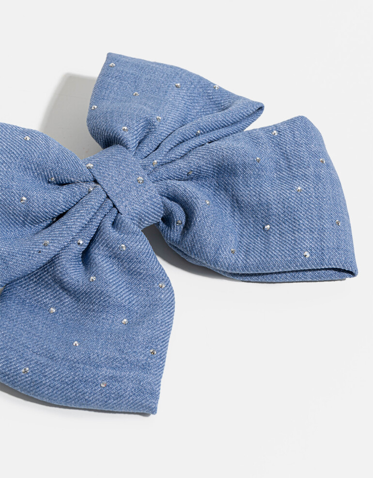 Hebillas Francesas Moño Hebilla Con Moño Denim - Azul Celeste