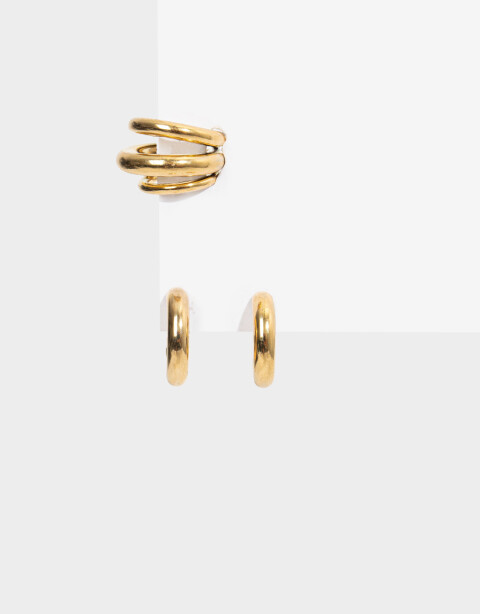 Aros Sets Metal Set De Aros Acero Bold - Dorado