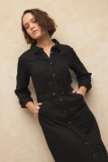 VESTIDO TRENCHY Negro