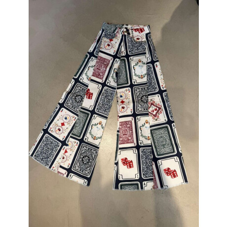Jean Wide XL Print Ludika Azul