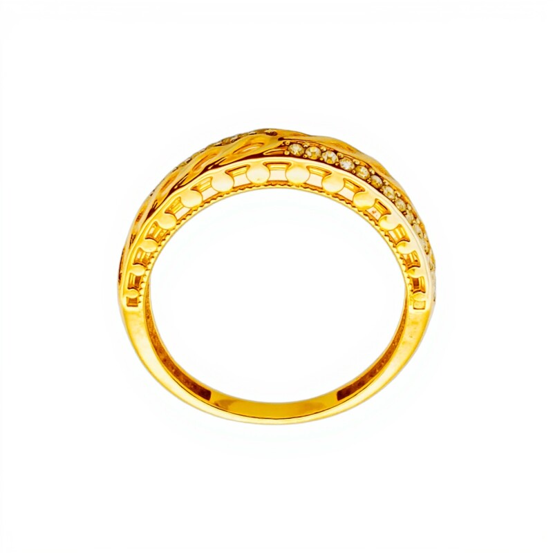 Anillo infinito-Oro bajo-Piedra Zirconia-AN8043 conpiedra