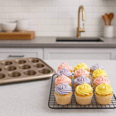 Molde Muffin 12 Cavidades Golden Class Ibili STKA Molde Muffin 12 Cavidades Golden Class Ibili STKA