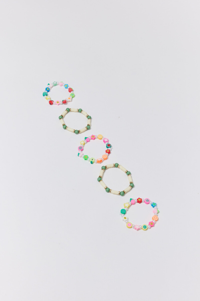 Set pulseras - Colores Varios 