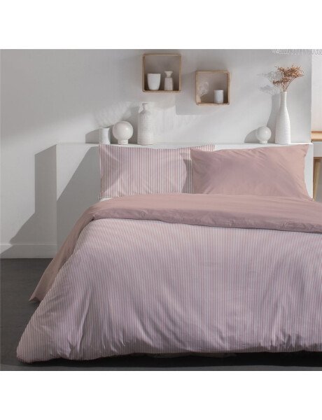 JUEGO DE SABANAS ALGODON 180H FULL 140x190+30CM RAYAS ROSA JUEGO DE SABANAS ALGODON 180H FULL 140x190+30CM RAYAS ROSA