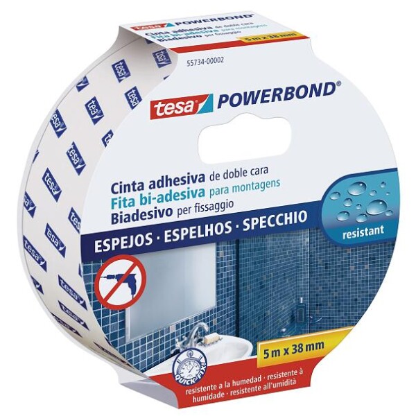 Cinta Doble Cara Para Espejos 19mm x 5m Tesa