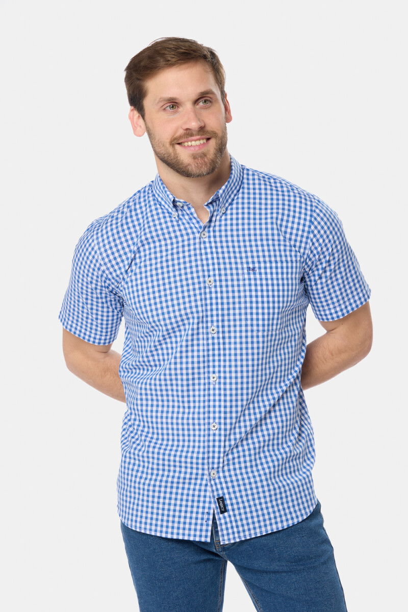 CAMISA SPORT A CUADROS - Azul 