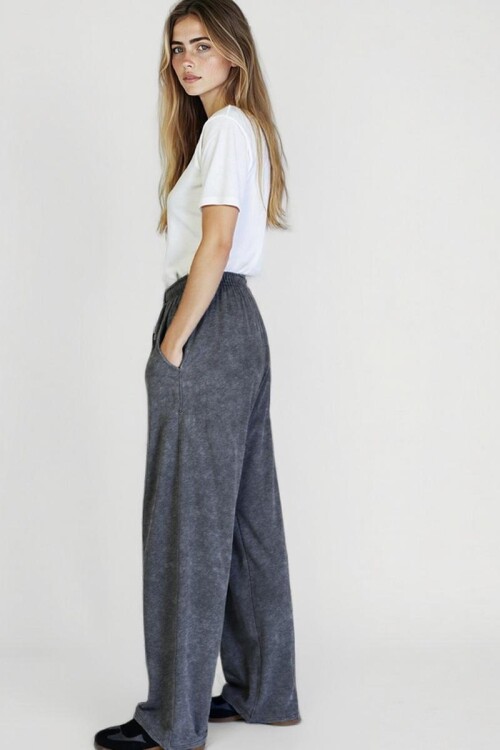 Pantalón Flora Gris oscuro