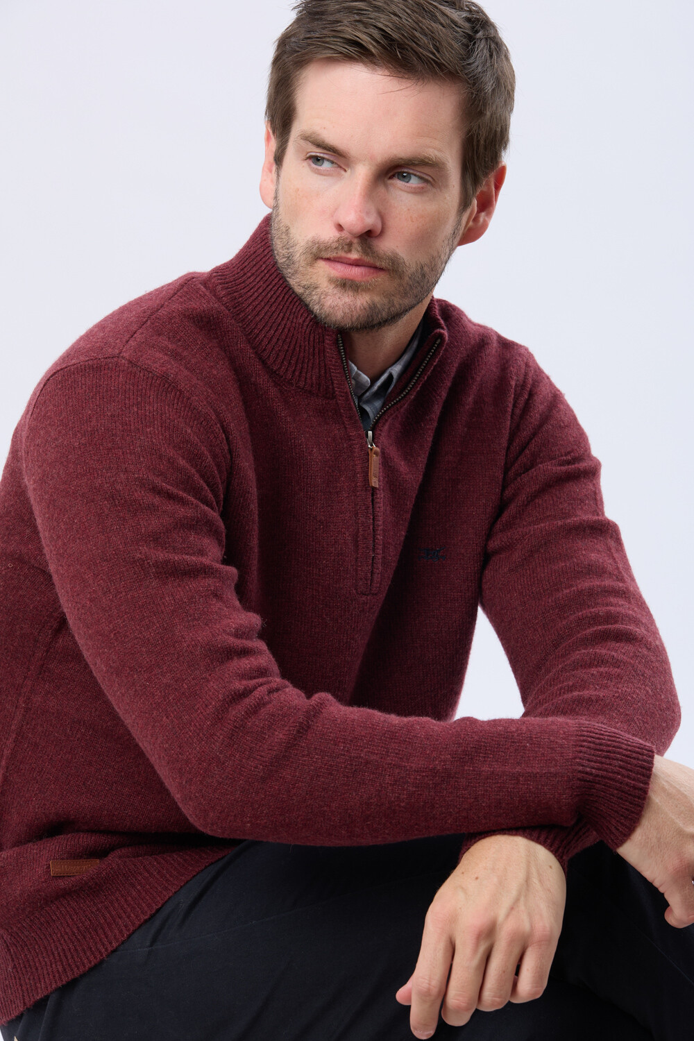 BUZO LANA Bordo oscuro