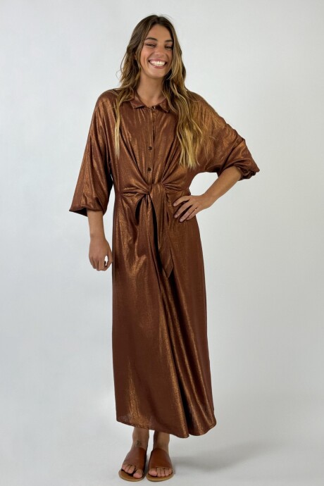 VESTIDO COGNAC Cobre