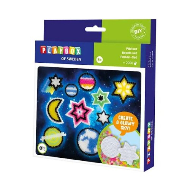 SET IRONING 2000 BEADS GLOW-PLAYBOX Set Ironing 2000 Beads Glow-playbox