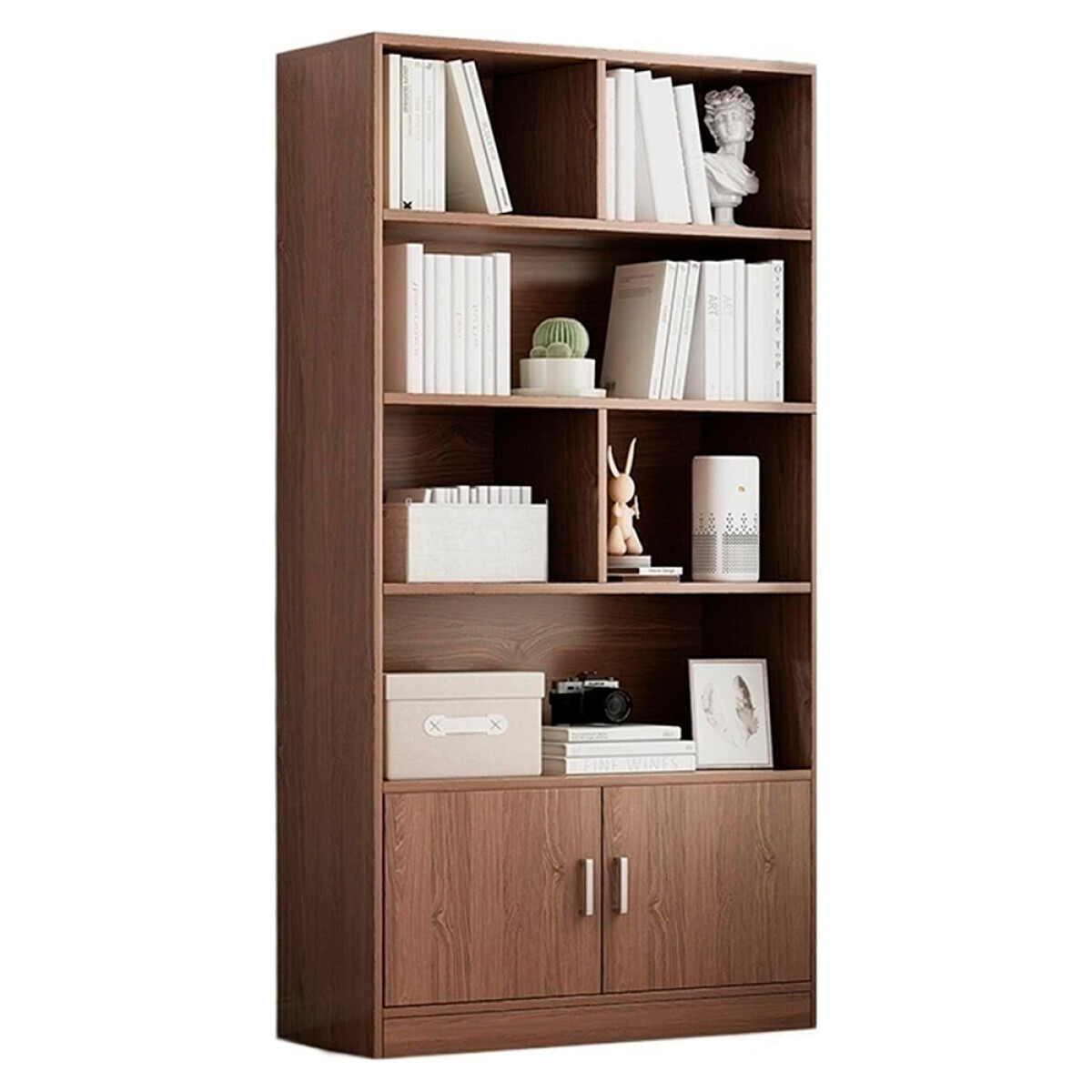 Estantería Biblioteca 5 Niveles 2 Puertas 80x178cm 617-9 
