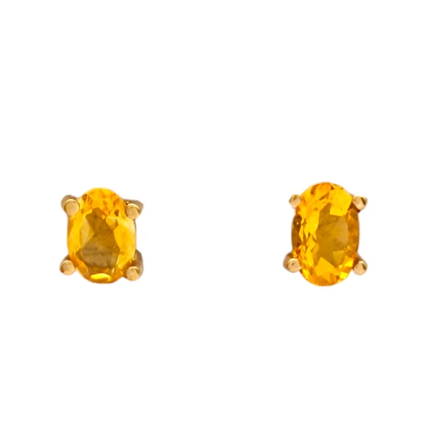 Caravanas Ámbar y oro - Oro bajo - Ámbar - CA8136 conpiedra