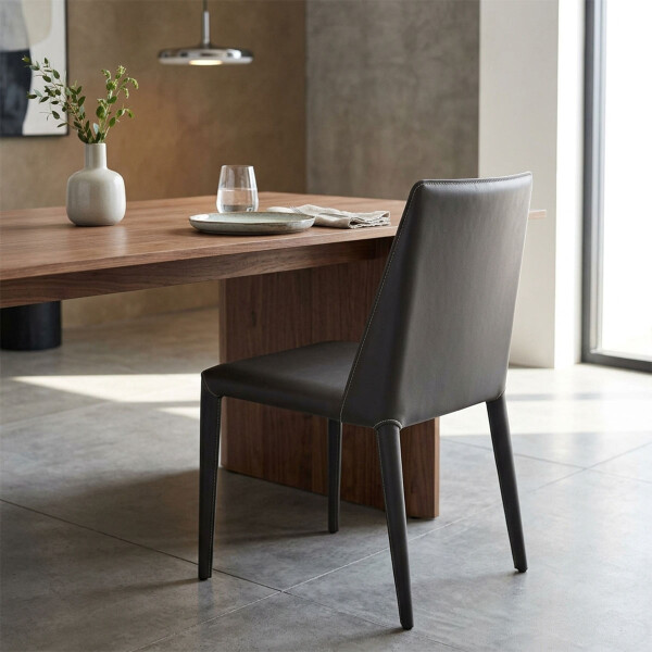 Silla De Comedor Ecocuero 100% Tapizada Negro