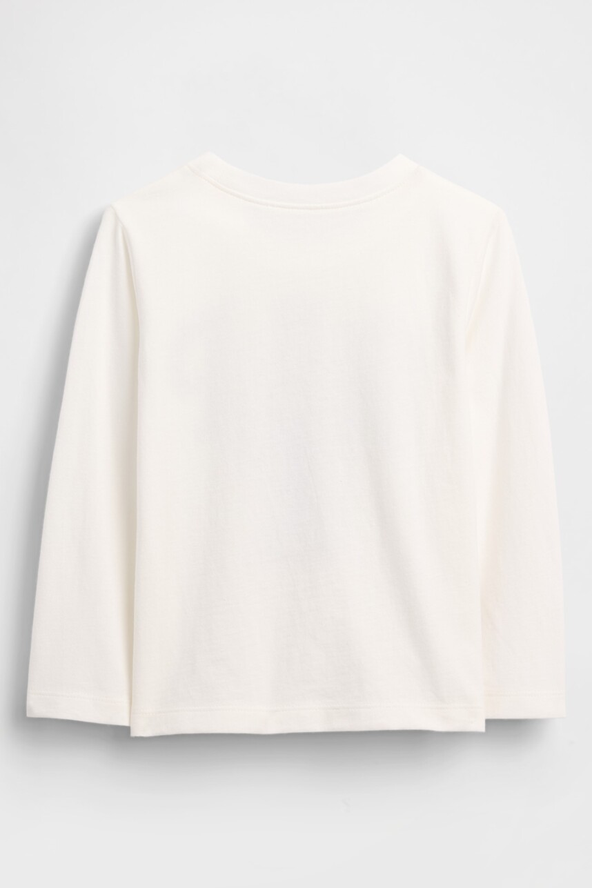 Remera Manga Larga Gráfico Toddler Niño New Off White