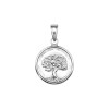 Dije arbol de la vida - Plata 925 - cuarzo cristal - CP4666 conpiedra