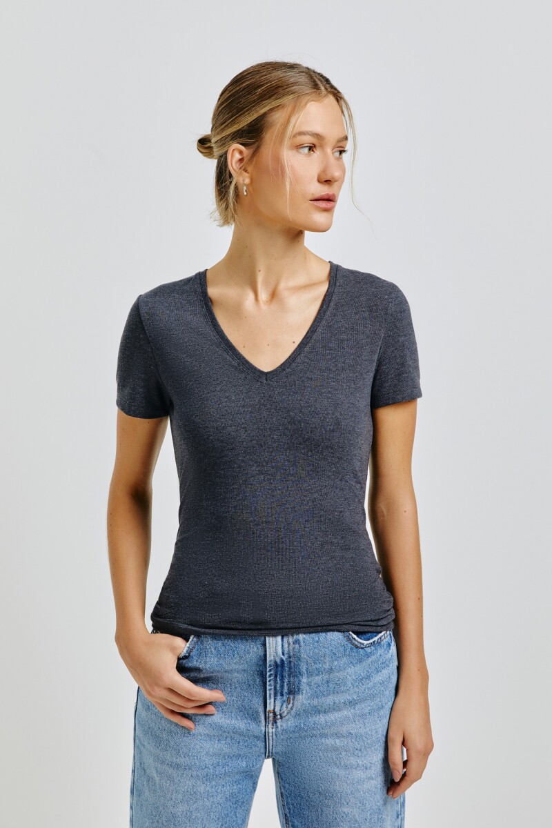 BLUSA MM FEM - PRETO MESCLA 