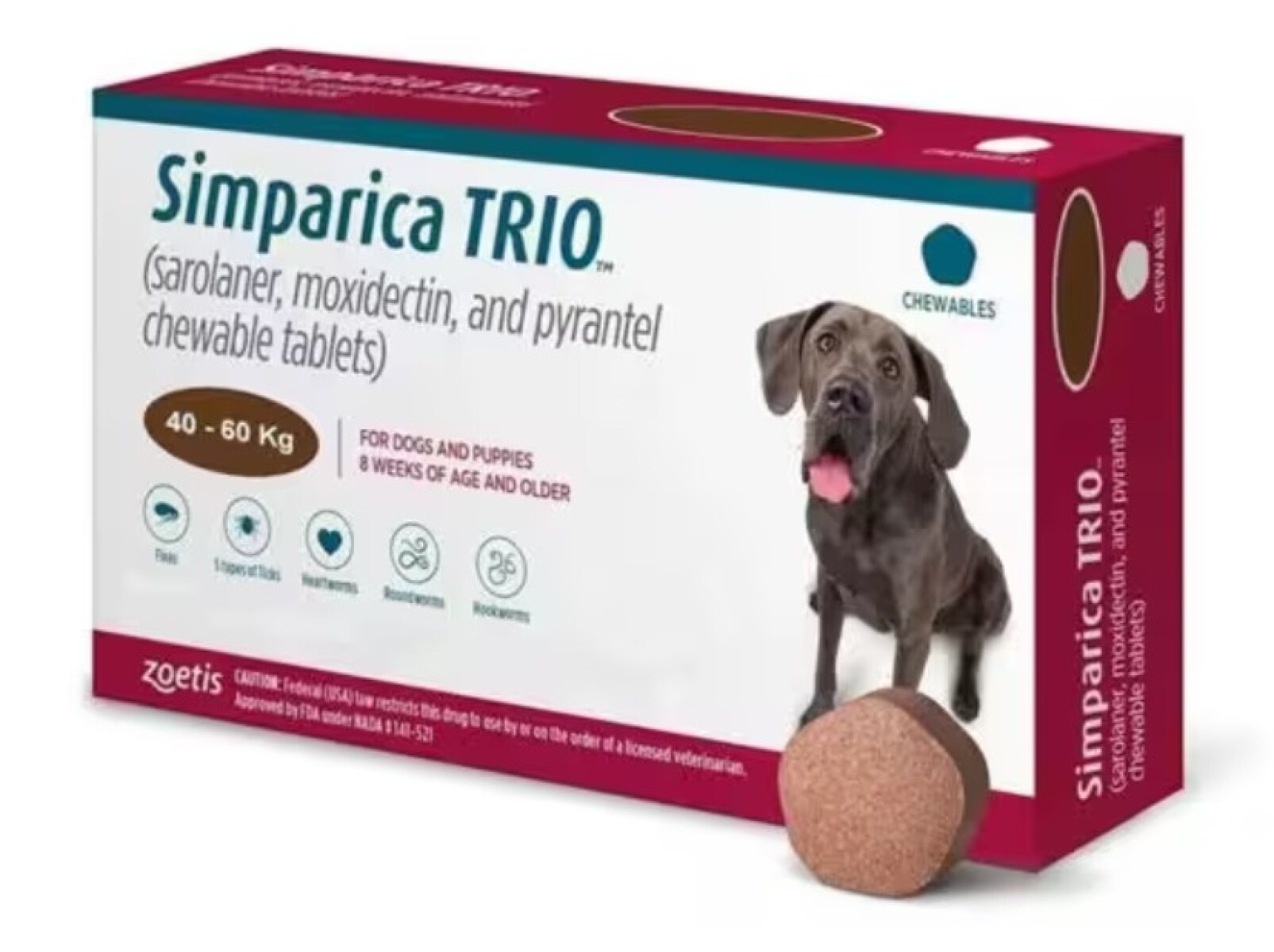 SIMPARICA TRIO 40 - 60 KG 