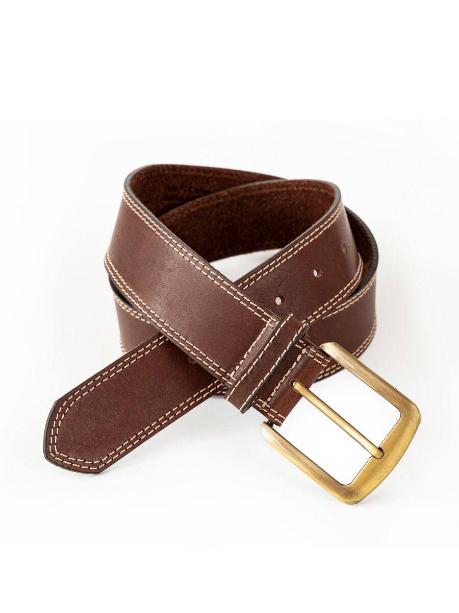 Cinto jeanero doble costura n°12 - Chocolate 