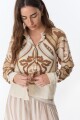 Camisa Nysa Estampa Camel