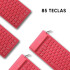 Teclado Flexible Con Cable Ledstar Wb-86 ROJO