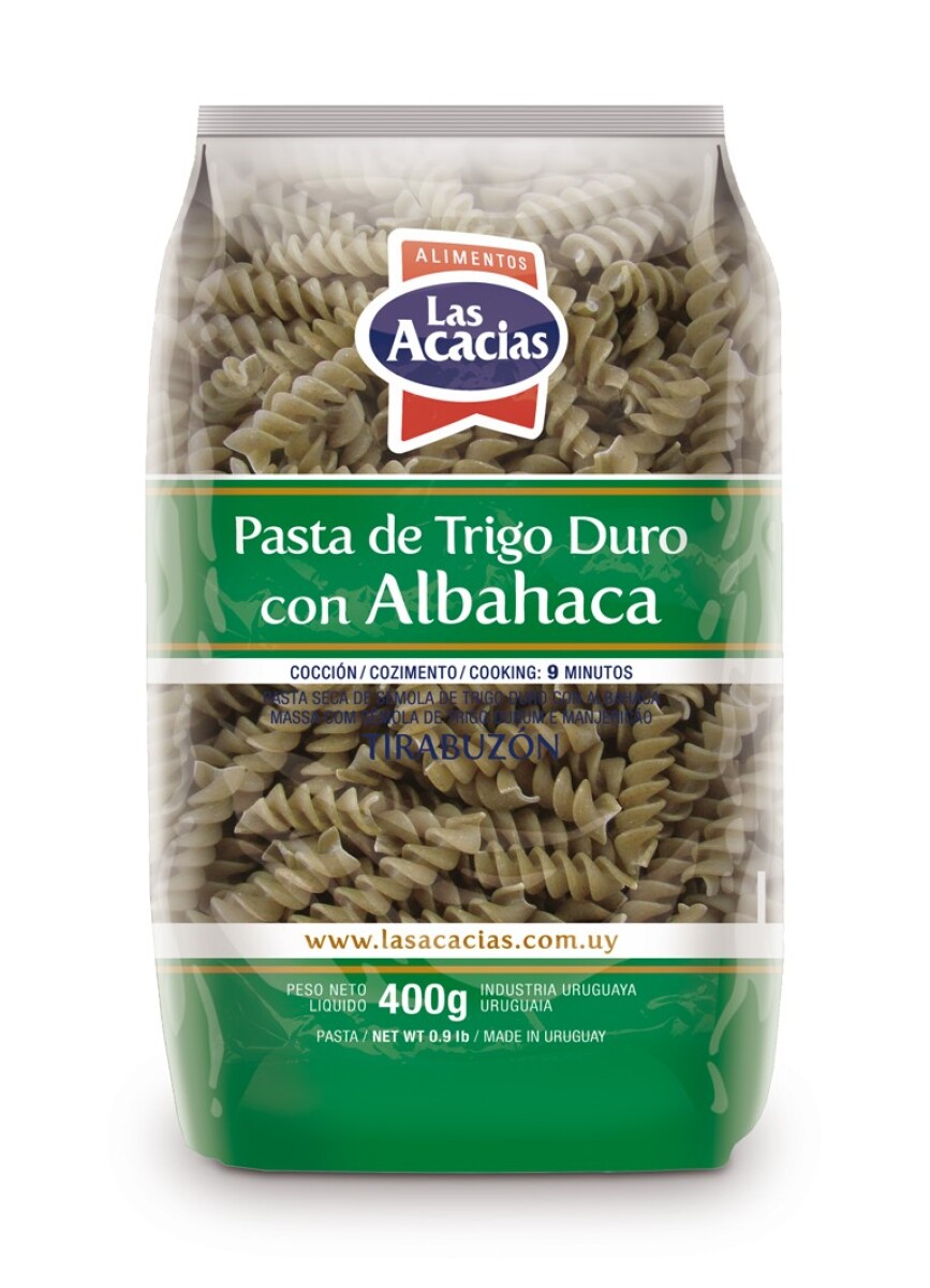 FIDEO LAS ACACIAS ALBAHACA 400G TIRABUZON 