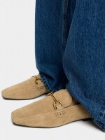 Mocasines De Piel Con Detalle Metálico beige