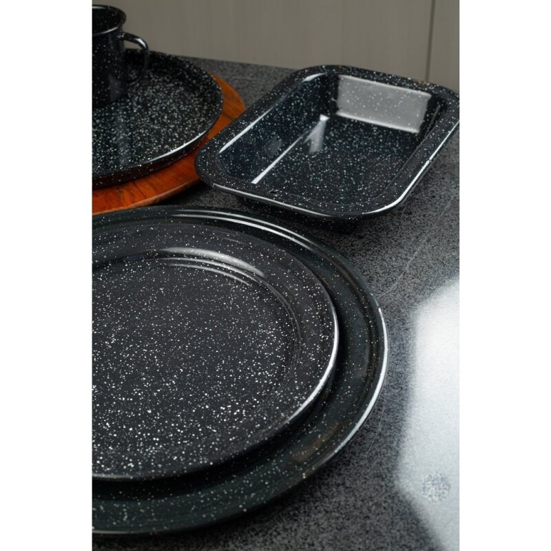 Plato de Acero Vitrificado Cinsa 22 cm Negro PLATO 22CM ACERO VITRIFICADO NEGRO CINSA