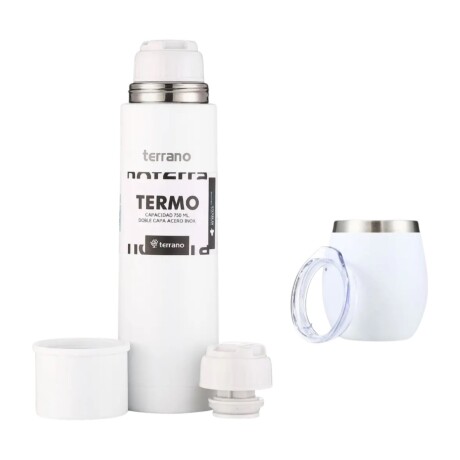 Kit Matero Terrano Termo Bala 750ML + Mate BLANCO
