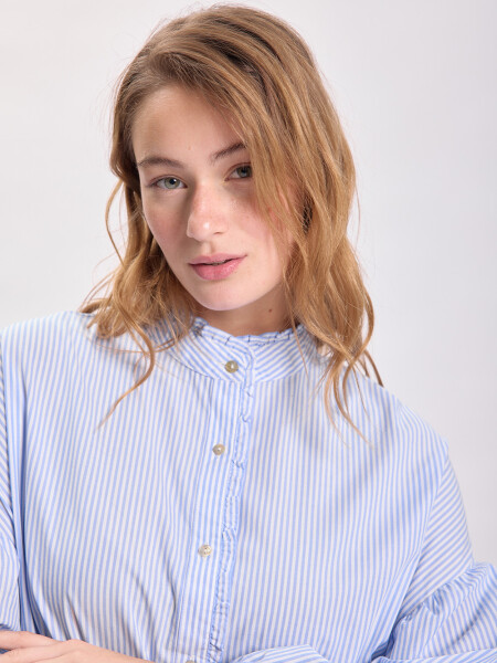 Camisa a rayas Blanco
