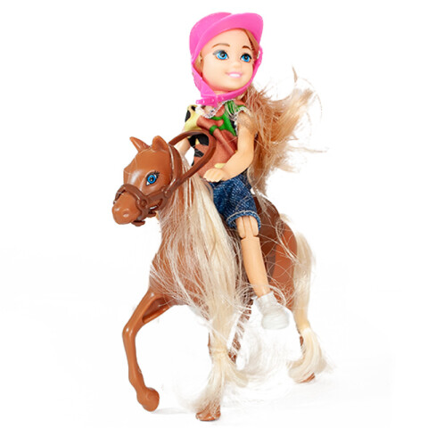Outlet Muñeca Equitacion c/Muñequita y caballo 20x6x32,5cm Outlet Muñeca Equitacion C/muñequita Y Caballo 20x6x32,5cm