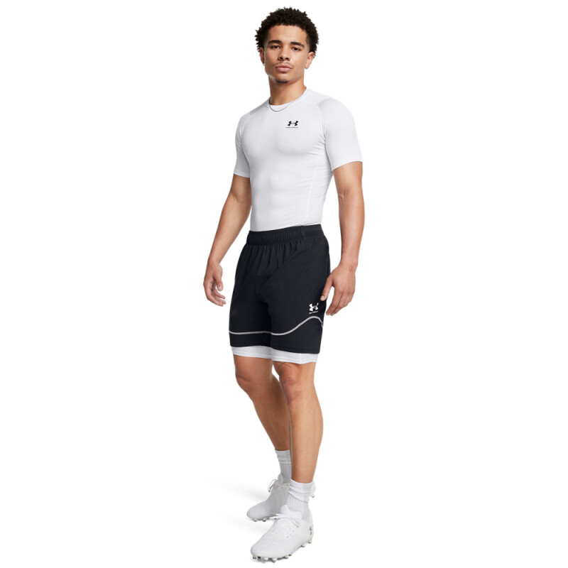 UA HG Armour Comp SS-WHT WHT-100