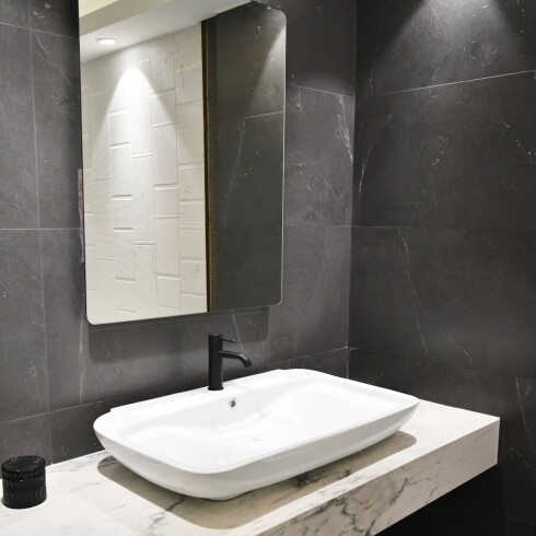 CERAMICA PARA PARED DE 45X120 REVESTIMIENTO NEGRO MATE MARMOLADO RECTIFICADO SERIE NOLITA PORCELANOSA GAMAS DE NEGRO