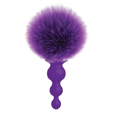 Plug Anal Cotton Tails Cola de Conejo con Cuentas Violeta