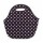 Lunchera Neopreno Brio Bolso c/Forro Aislante Térmico y Asa Negro Lunares Blancos