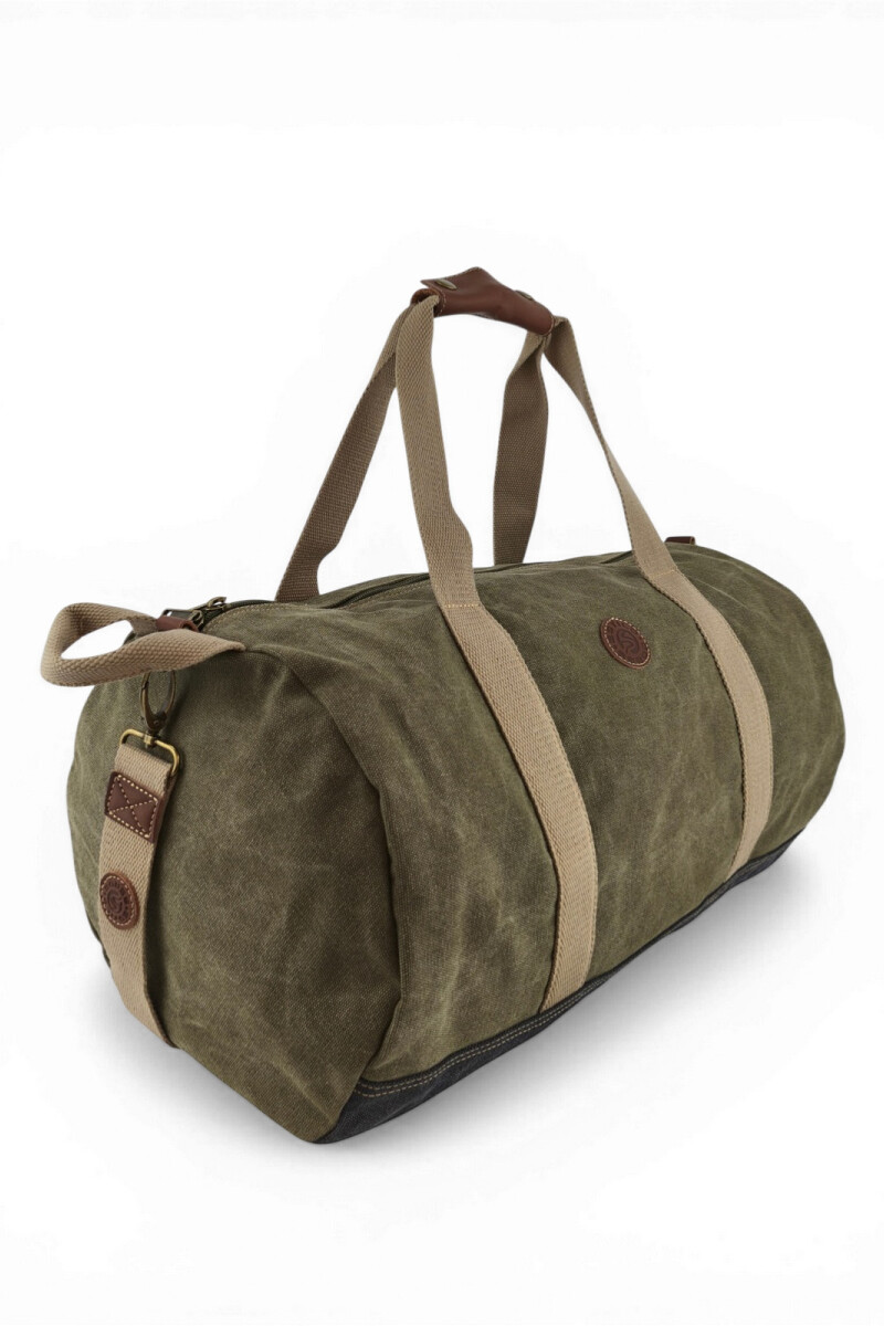 Bolso tubo de lona Verde