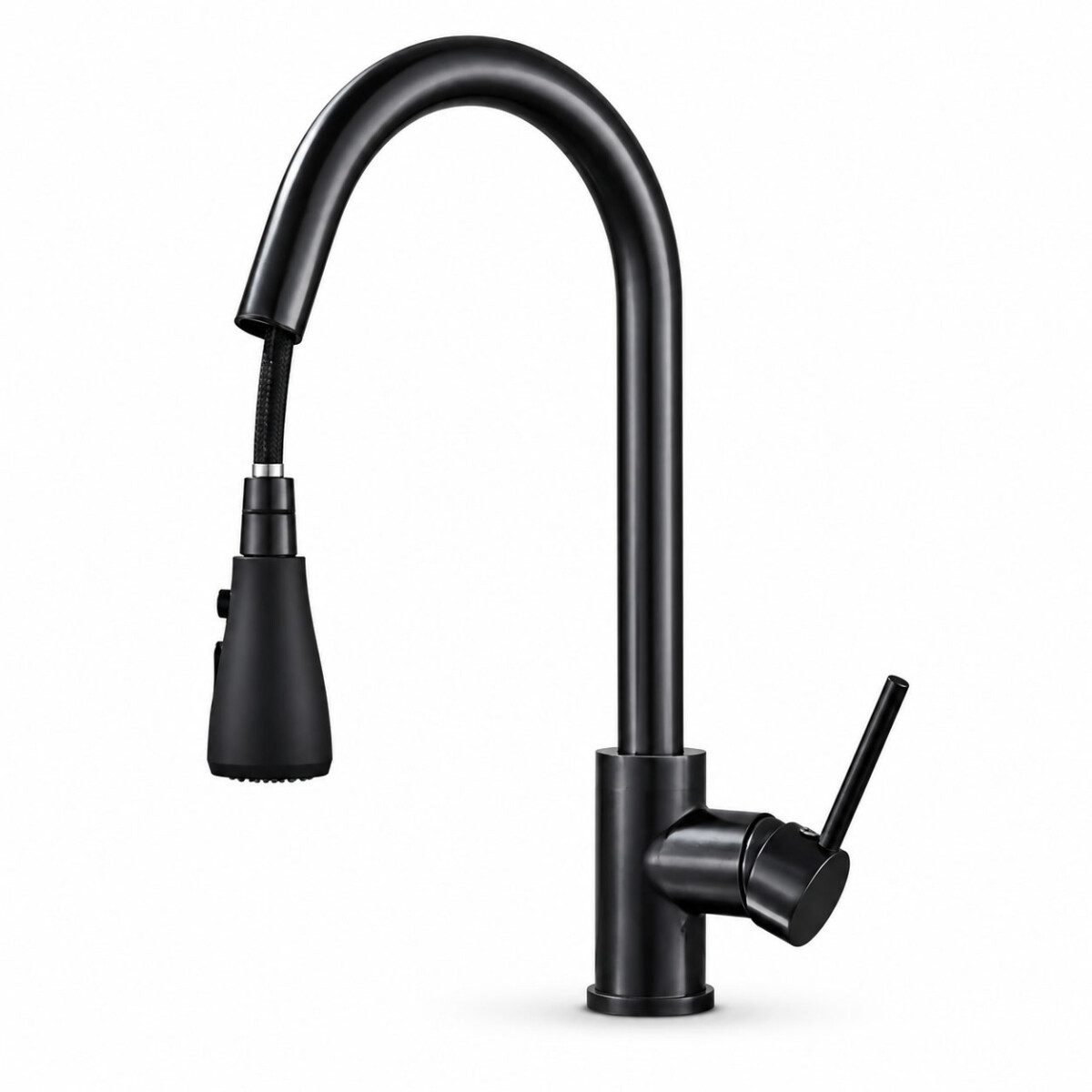 Grifo Monocomando Manguera Extensible Cocina Moderno - Negro 