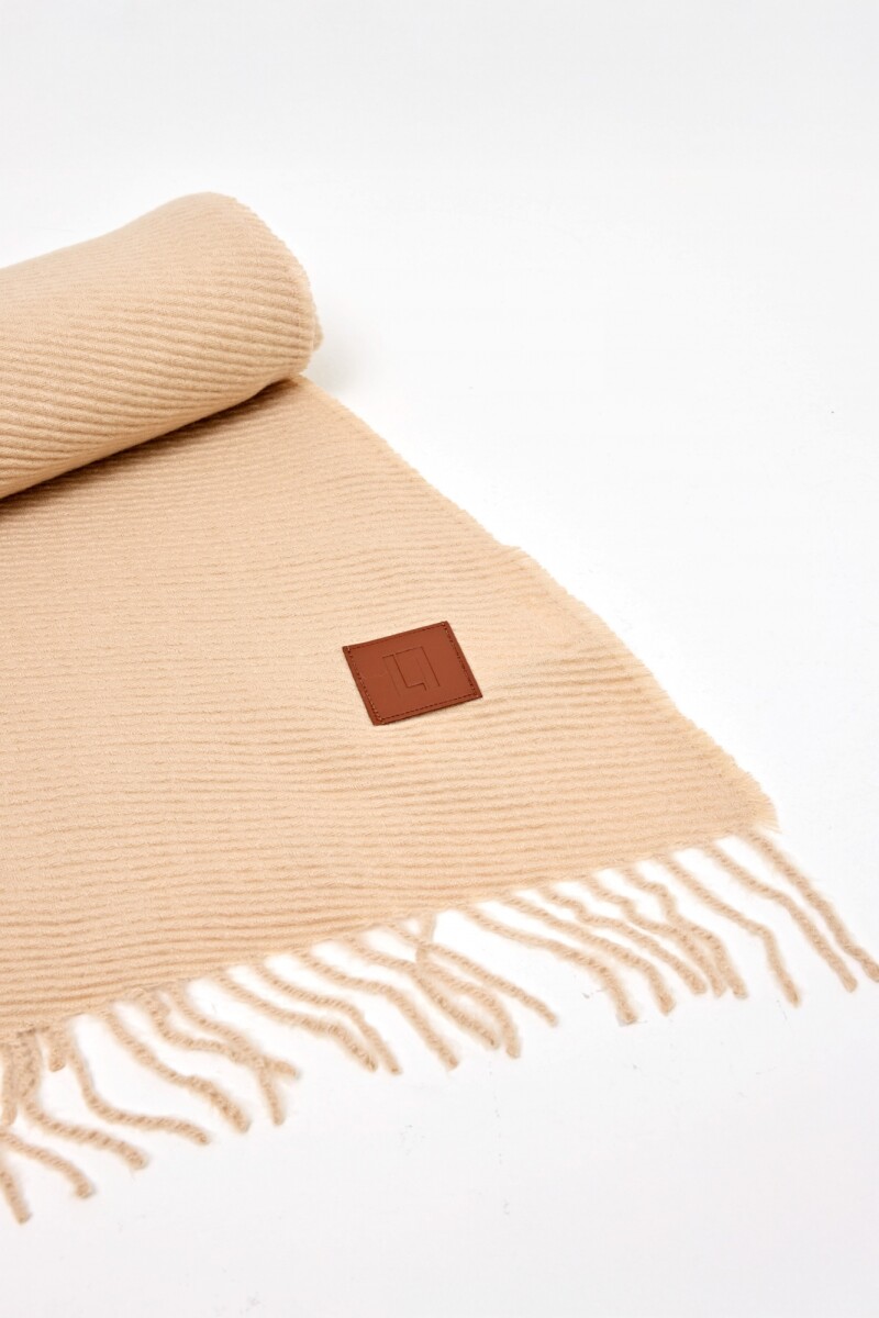 Pashmina plisada beige