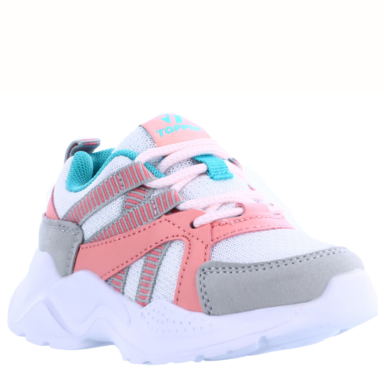 Championes de Niños Topper Chalpa Bebe - Blanco - Gris - Rosa 