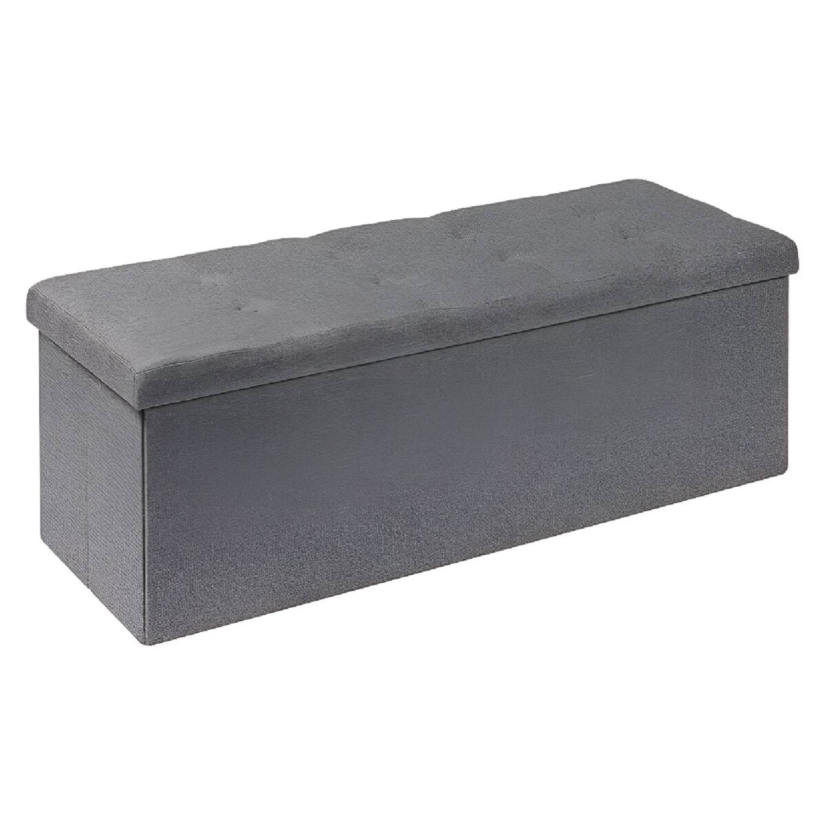 Puff Baúl Lumax Plegable 110x38 cm Organizador Living Dormitorio - Gris Oscuro 